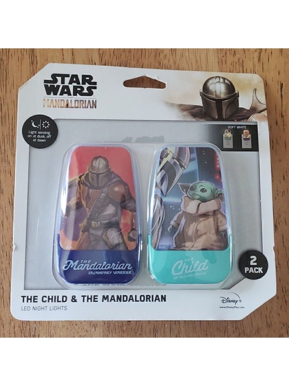 𝅺STAR Wars  LED Night Lights 2 Pack The Child and The Mandalorian New Grogu